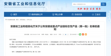 共芯光子入选安徽省重点产业链标志性产品（第一批），马鞍山市仅2家